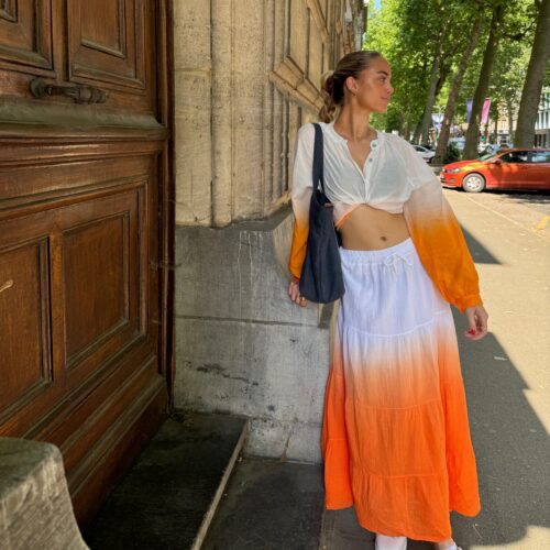 Jupe Oriane orange