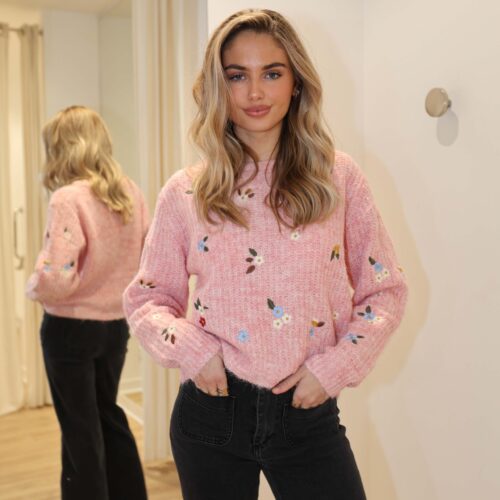 PULL FLORAL ROSE