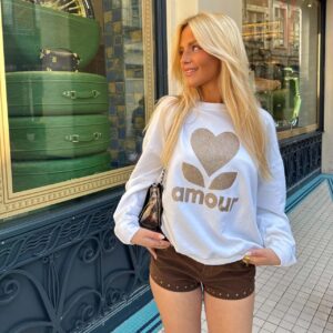 SWEAT AMOUR BLANC