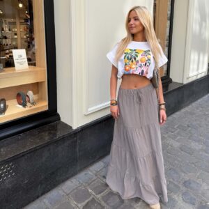 JUPE BOHEME TAUPE