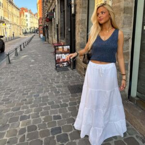 JUPE BOHEME BLANC