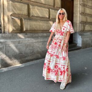 ROBE ALBANE ROUGE