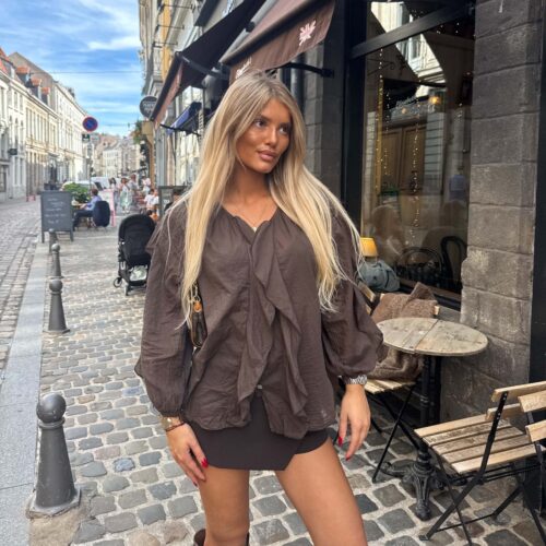 CHEMISE ELENA MARRON